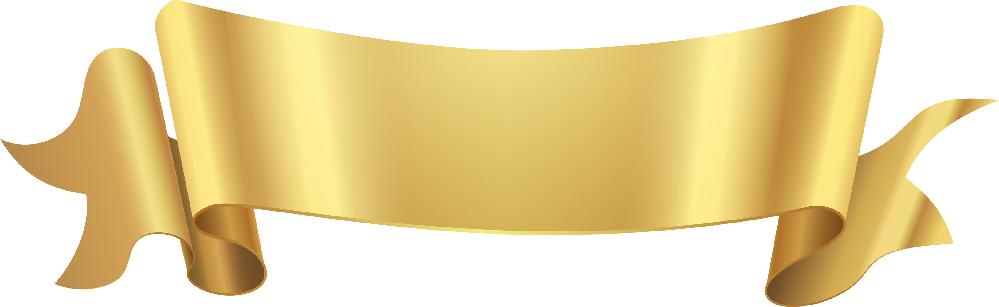 Golden ribbons and gold award banner